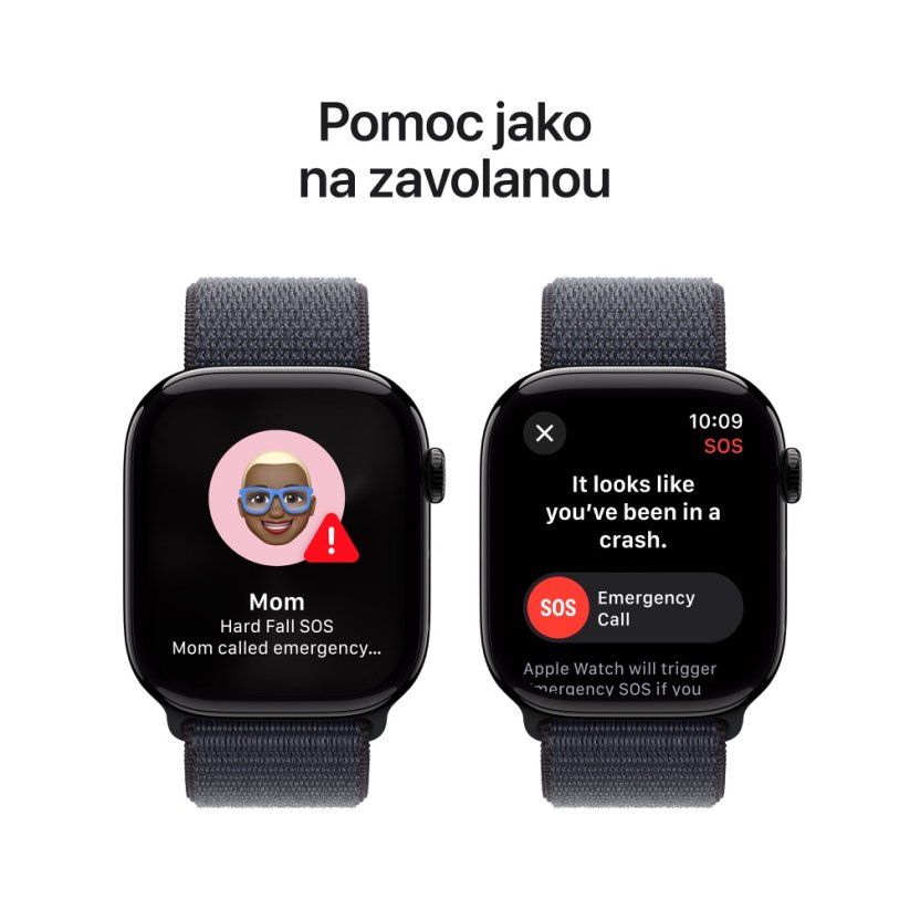 Apple Watch Series 10 46mm Cellular klavírně černý hliník s inkoustově fialovým provlékacím řemínkem
