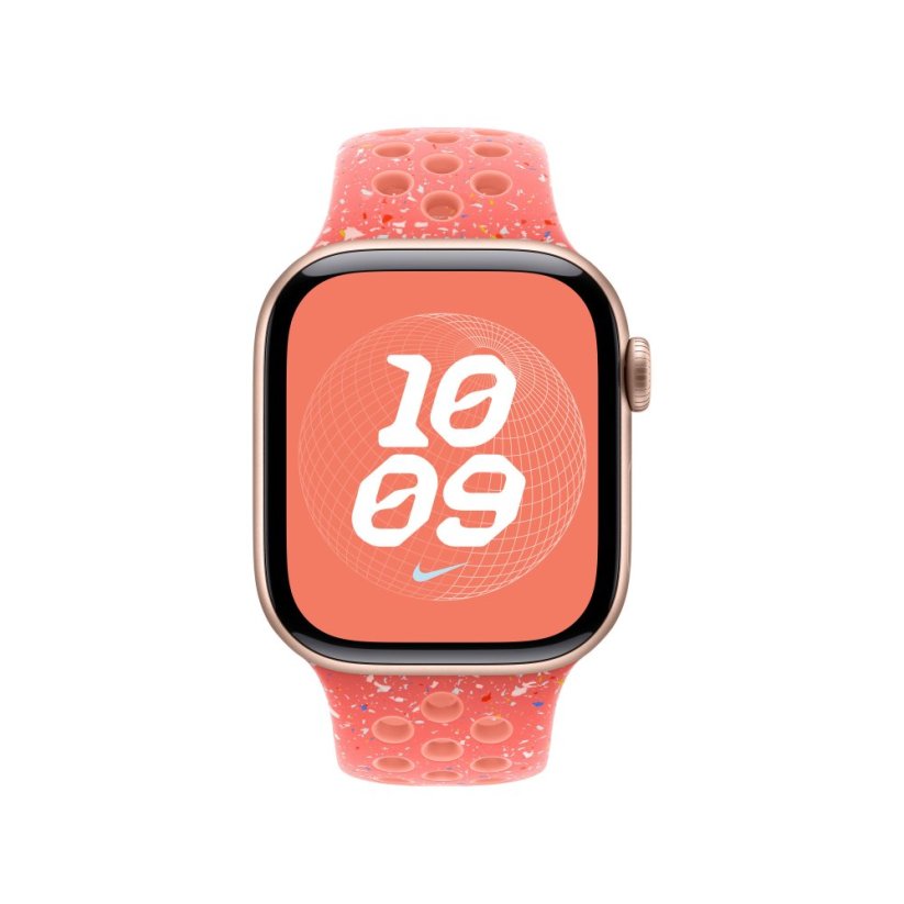 Apple Watch 42mm žhavě oranžový sportovní řemínek Nike - S/M