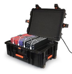 PORT CONNECT CHARGING SUITCASE 12 Tablet, nabíjecí přepravní kufr na kolečkách, černý
