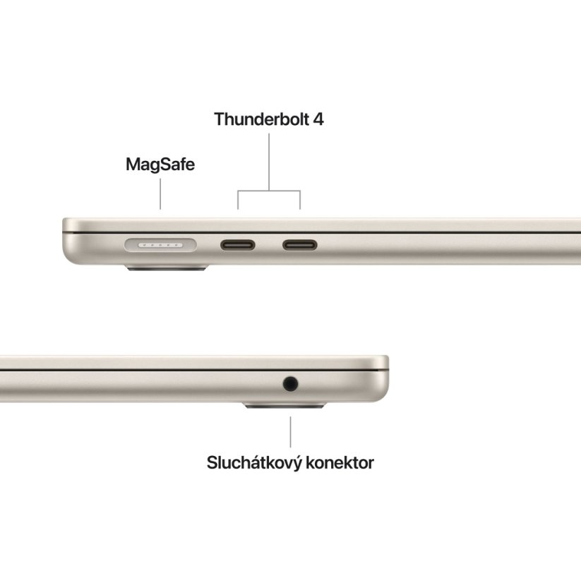 MacBook Air 13″ M4 10C CPU/8C GPU/16G/256 - Hvězdně bílý