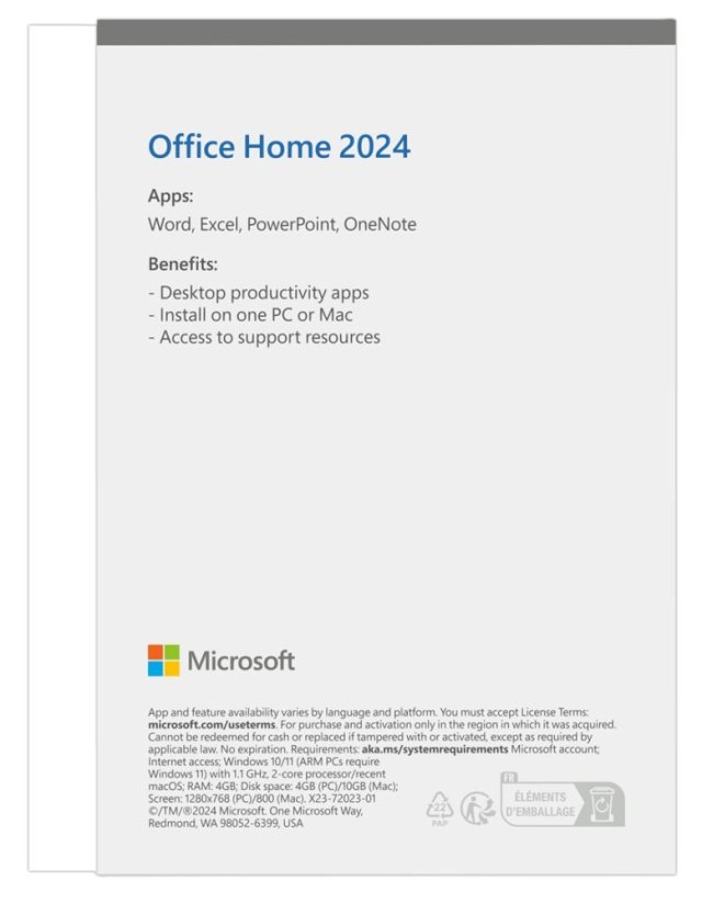 Microsoft Office 2024 pro domácnosti Mac/Win ENG