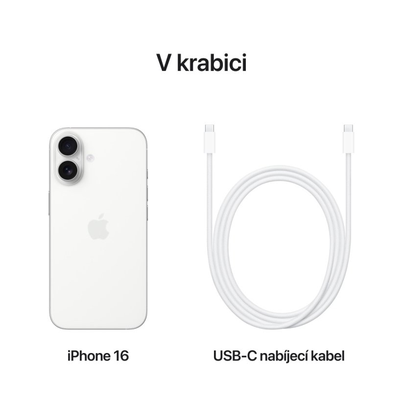 iPhone 16 128GB bílý