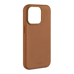 FIXED MagLeather zadní kožený kryt s podporou MagSafe pro iPhone 16 Pro Max - hnědý