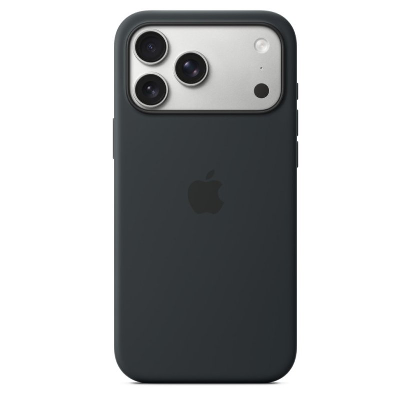 iPhone 17 Pro Max Silicone Case with MS – Black