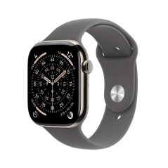 Apple Watch Series 11 Cellular 42mm přírodní titan se šedým sportovním řemínkem S/M