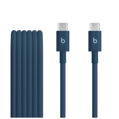 Opletený kabel Beats USB‑C / USB‑C (1,5m) – tmavě modrý