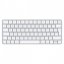 Pohled shora na bílou Apple Magic Keyboard s Touch ID