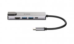 D-Link 5 v 1 adaptér z USB-C na HDMI, Gigabit Ethernet, s funkcí Power Delivery