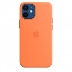 Kumkvatově oranžový silikonový kryt s MagSafe pro iPhone 12 mini