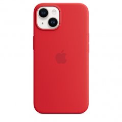 Červený silikonový kryt s MagSafe pro iPhone 14