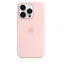 Křídově růžový silikonový kryt s MagSafe pro iPhone 14 Pro