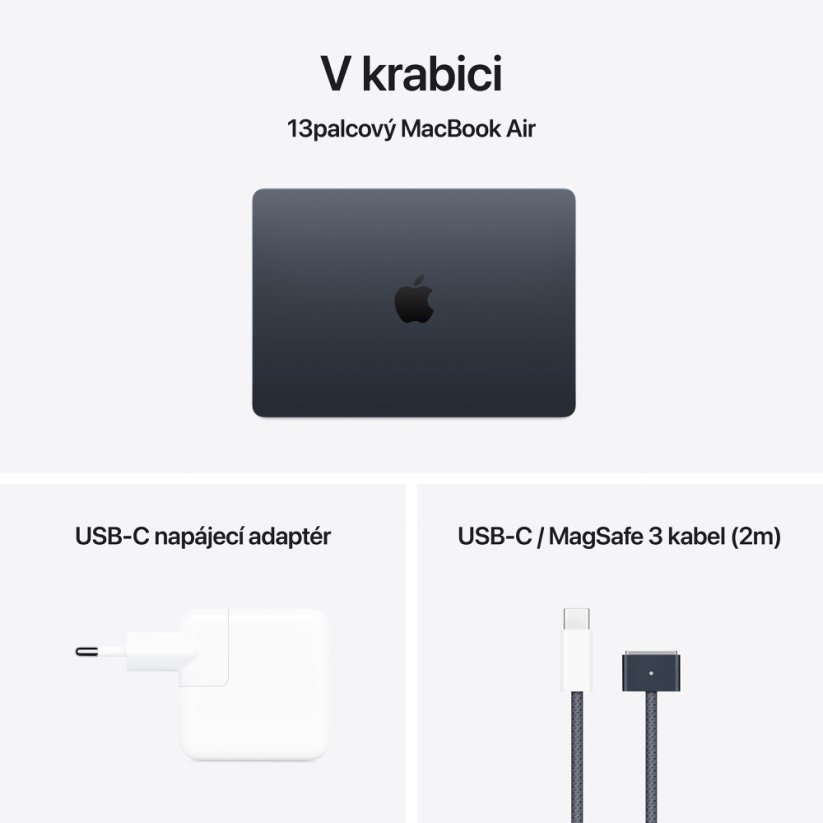 MacBook Air 13″ M4 10C CPU/10C GPU/16G/512 - Temně inkoustový