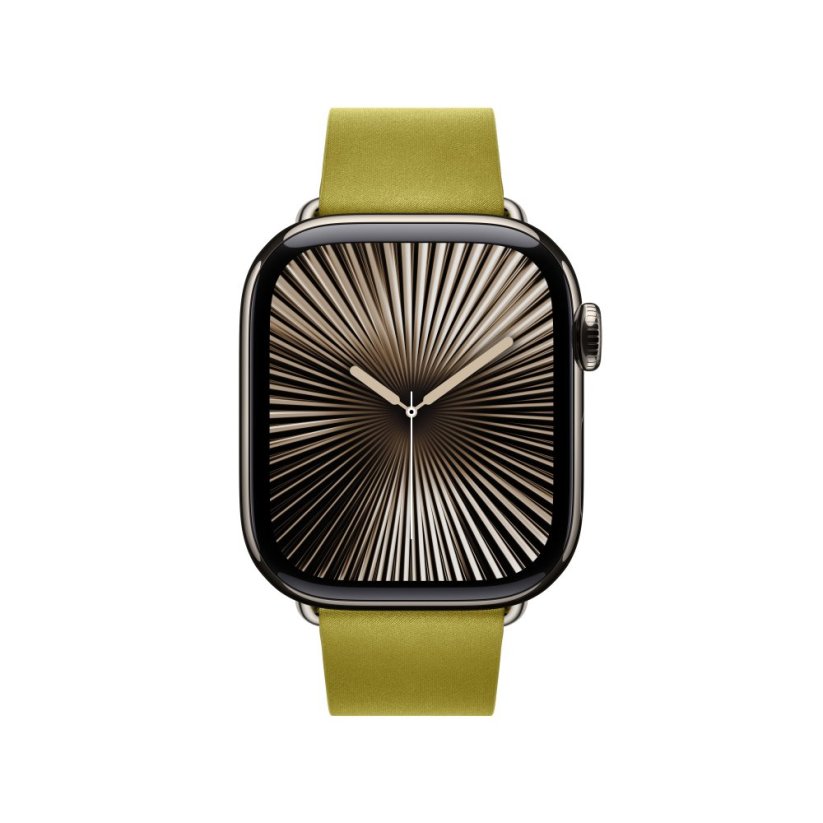 Apple Watch 42mm zelenožlutý řemínek s moderní přezkou - Medium
