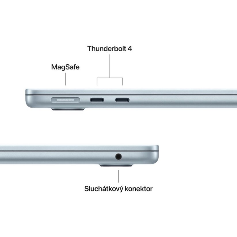 Apple MacBook Air 13"/M4/13,6"/2560x1664/24GB/512GB SSD/M4/Sequoia/Sky Blue/1R
