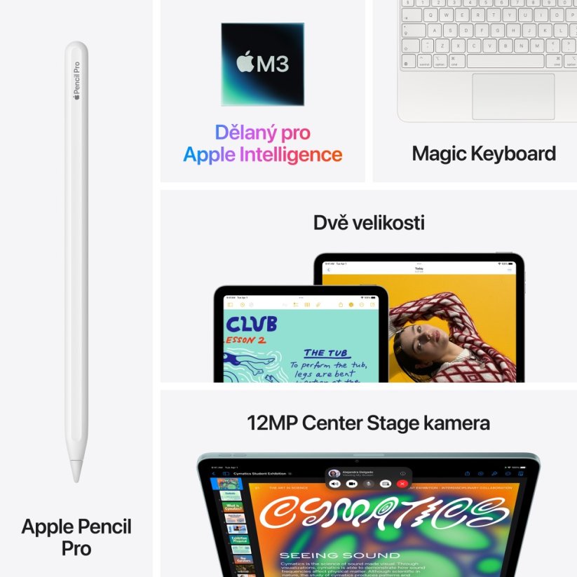 Apple iPad Air 11″ M3 Wi-Fi 128GB - Hvězdně bílý