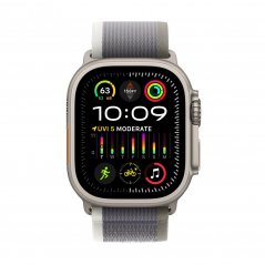 Apple Watch Ultra 2 49mm titanové pouzdro se zeleno-šedým trailovým tahem - M/L