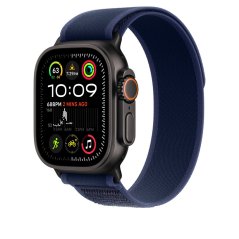 Apple Watch 49mm modrý Trailový tah - S/M - provedení z černého titanu