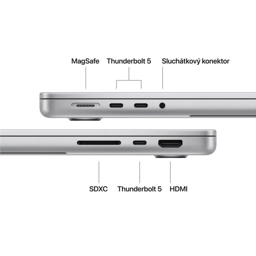 MacBook Pro 14″ M5Pro 15xCPU/16xGPU/24G/1T SSD - stříbrný