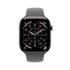 Apple Watch Series 11 Cellular 42mm přírodní titan se šedým sportovním řemínkem S/M