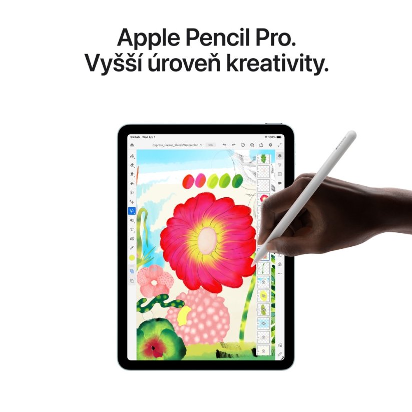 iPad Air 13″ M4 Wi-Fi + Cellular 1T  - hvězdně bílý