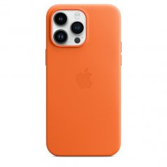 Oranžový kožený kryt s MagSafe pro iPhone 14 Pro Max