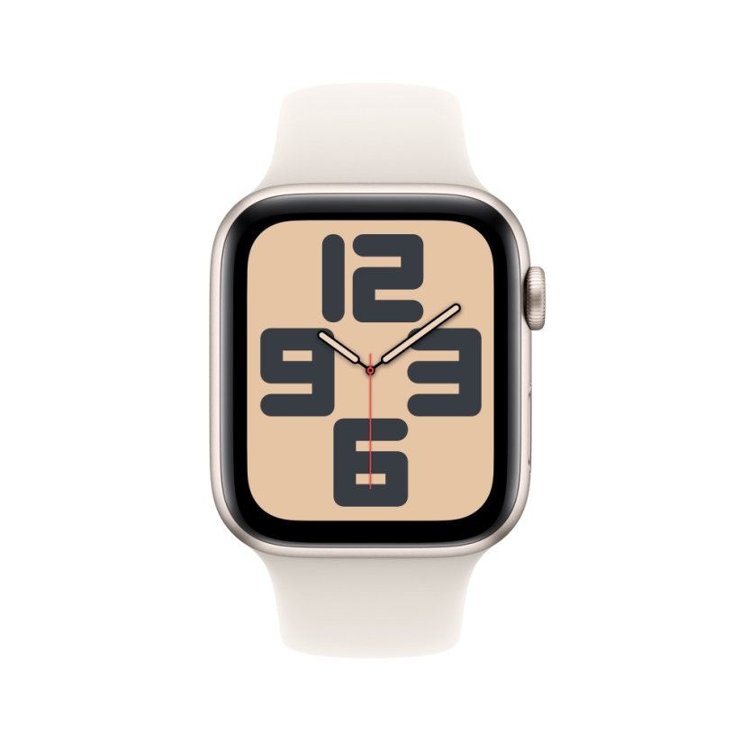 Apple Watch SE 44mm Hvězdně bílý hliník s hvězdně bílým sportovním řemínkem - M/L