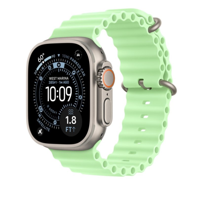 Apple Watch 49mm Neon Green Ocean sportovní řemínek